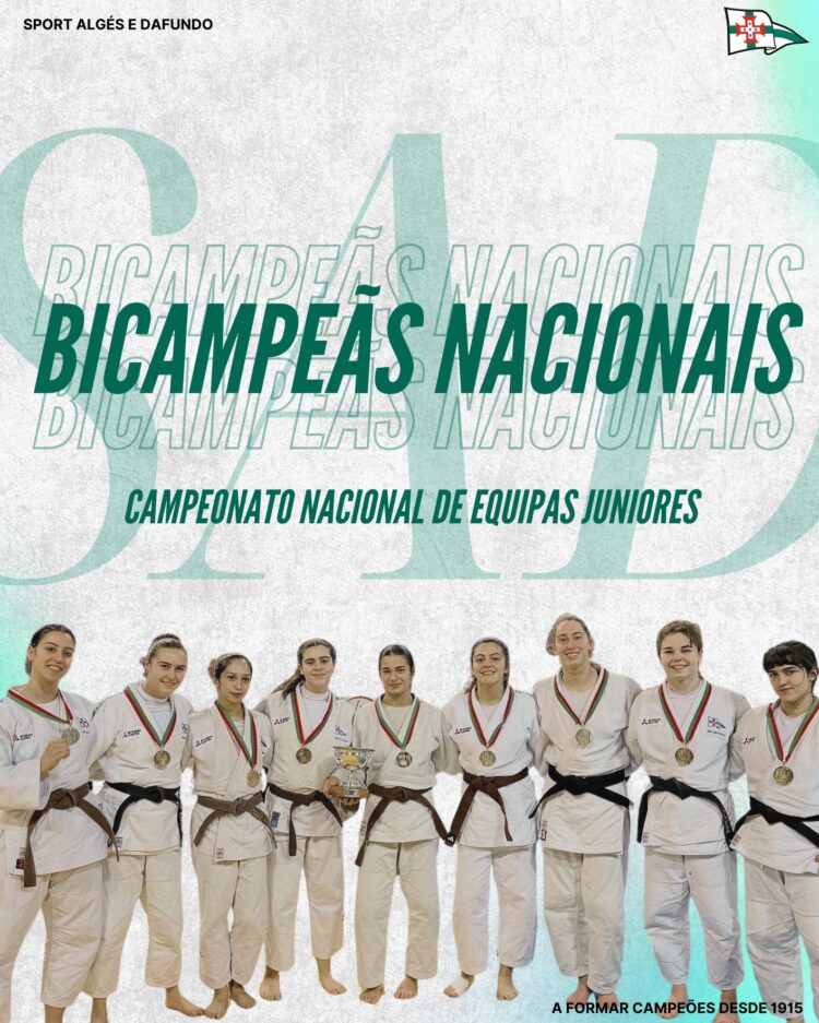 Sport Algés e Dafundo bicampeão nacional de judo: equipa júnior feminina conquista título consecutivo
